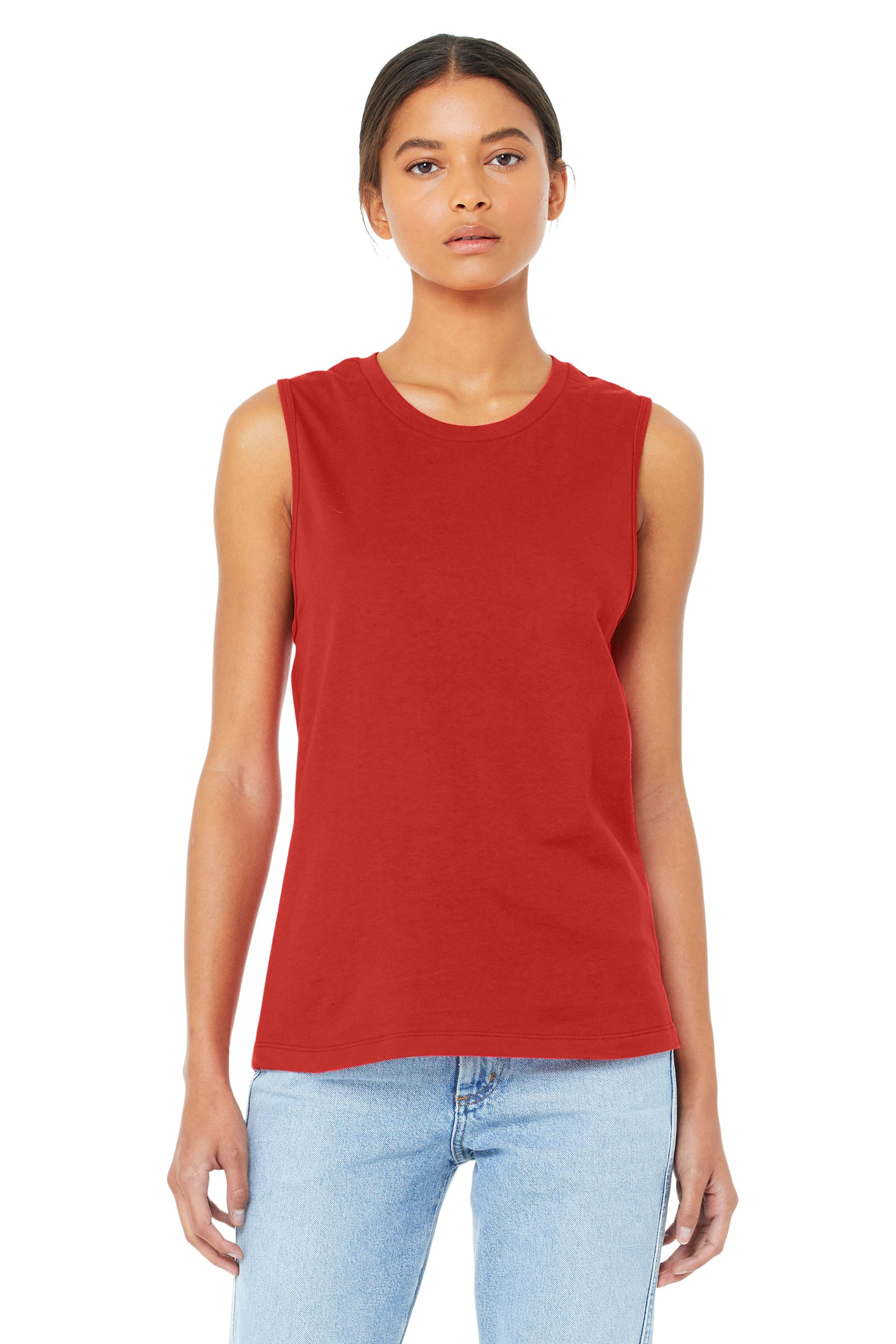 Women's Jersey Muscle Tank - Red