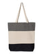 Q-Tees Q125900 - 11L Tri-Color Tote - Black / Natural / Light Gray