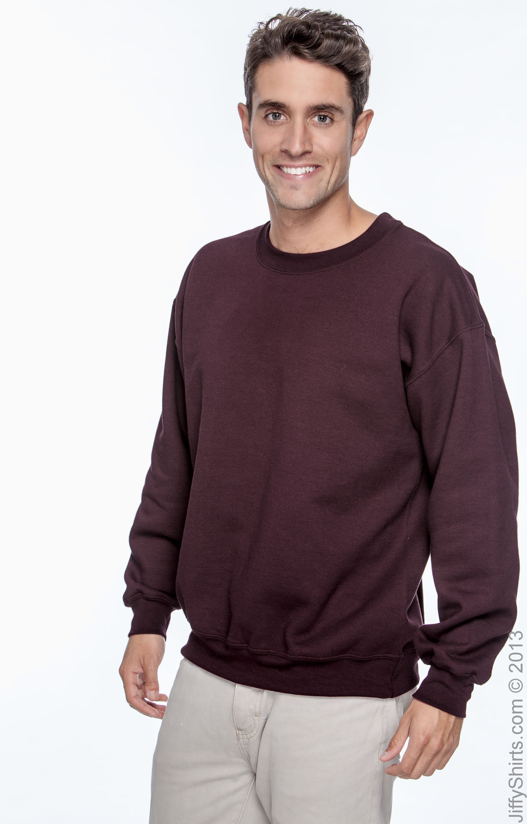 Unisex DryBlend® 50/50 Fleece Crew - Maroon