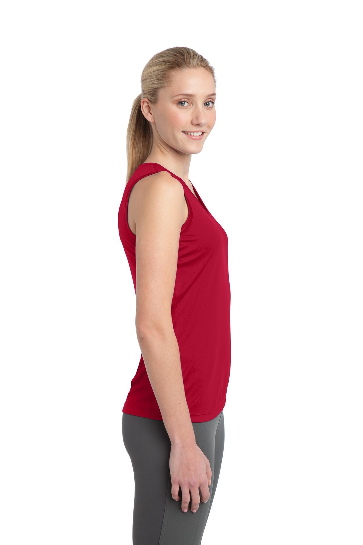 Women's Sleeveless PosiCharge Competitor V-Neck Tee - True Red