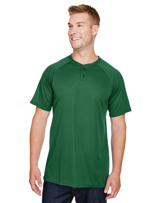 Unisex Attain 2-Button Baseball Jersey - Dark Green
