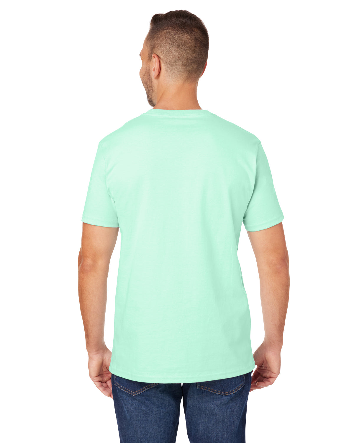 Men's 100% Organic Cotton Classic Short-Sleeve T-Shirt - Sunwashed Mint