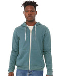 BELLA + CANVAS 3739 Heather Deep Teal — on model front