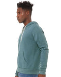BELLA + CANVAS 3739 Heather Deep Teal — on model side