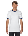 Unisex Ringer T-Shirt - White / Navy