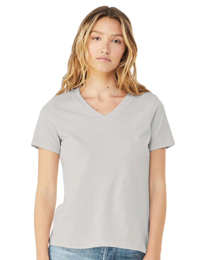 Women's Relaxed Jersey V-Neck T-Shirt - Silver