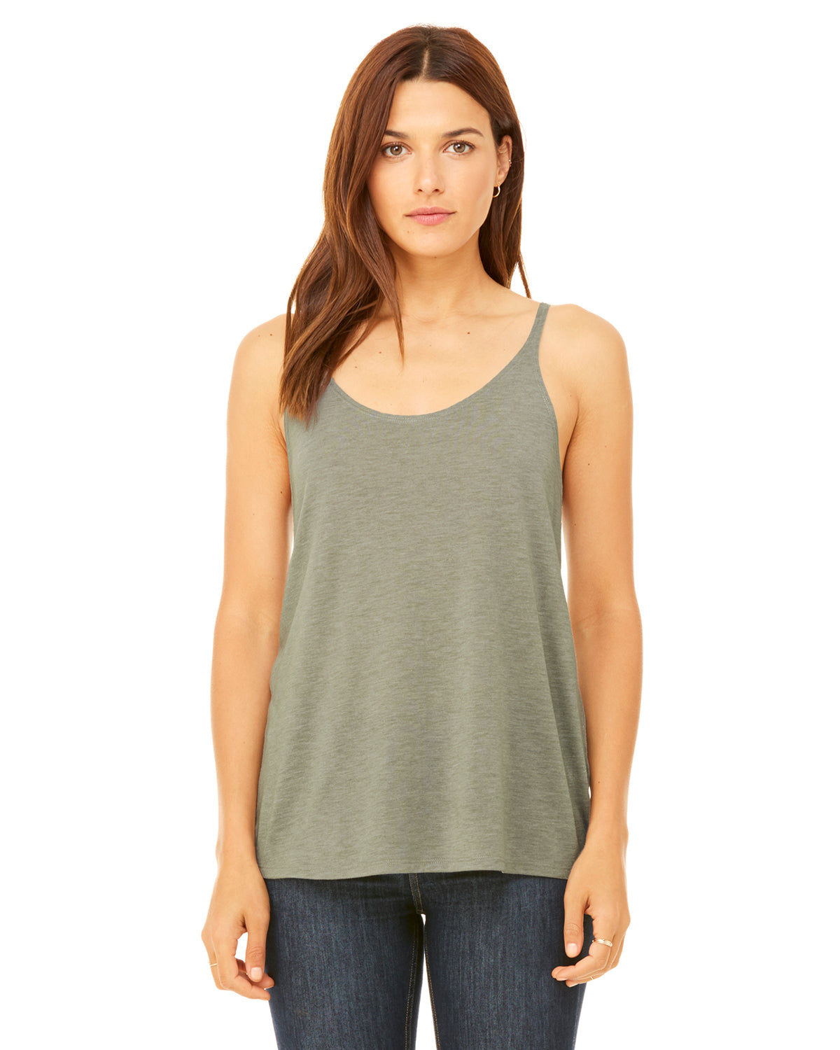 Women's Slouchy Tank - Heather Stone