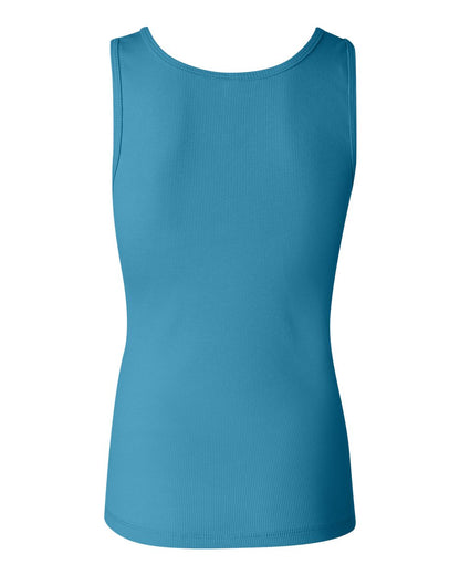 Women's 2x1 Rib Tank - Turquoise