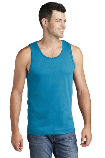 Unisex Core Cotton Tank Top - Neon Blue
