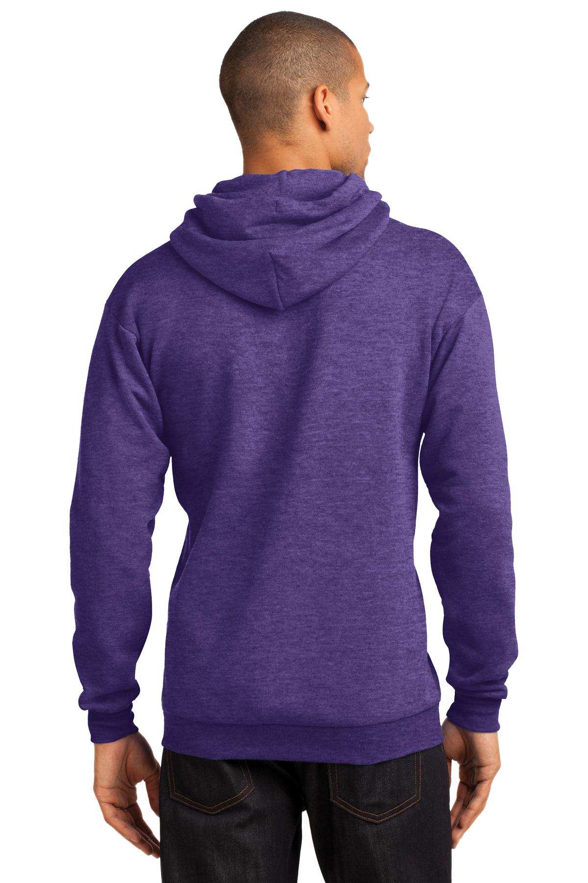 Unisex Core Fleece Pullover Hoodie - Heather Purple