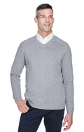 Men's V-Neck Sweater - Gray Heather