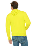 Unisex Poly-Cotton Sponge Fleece Full-Zip Hoodie - Neon Yellow