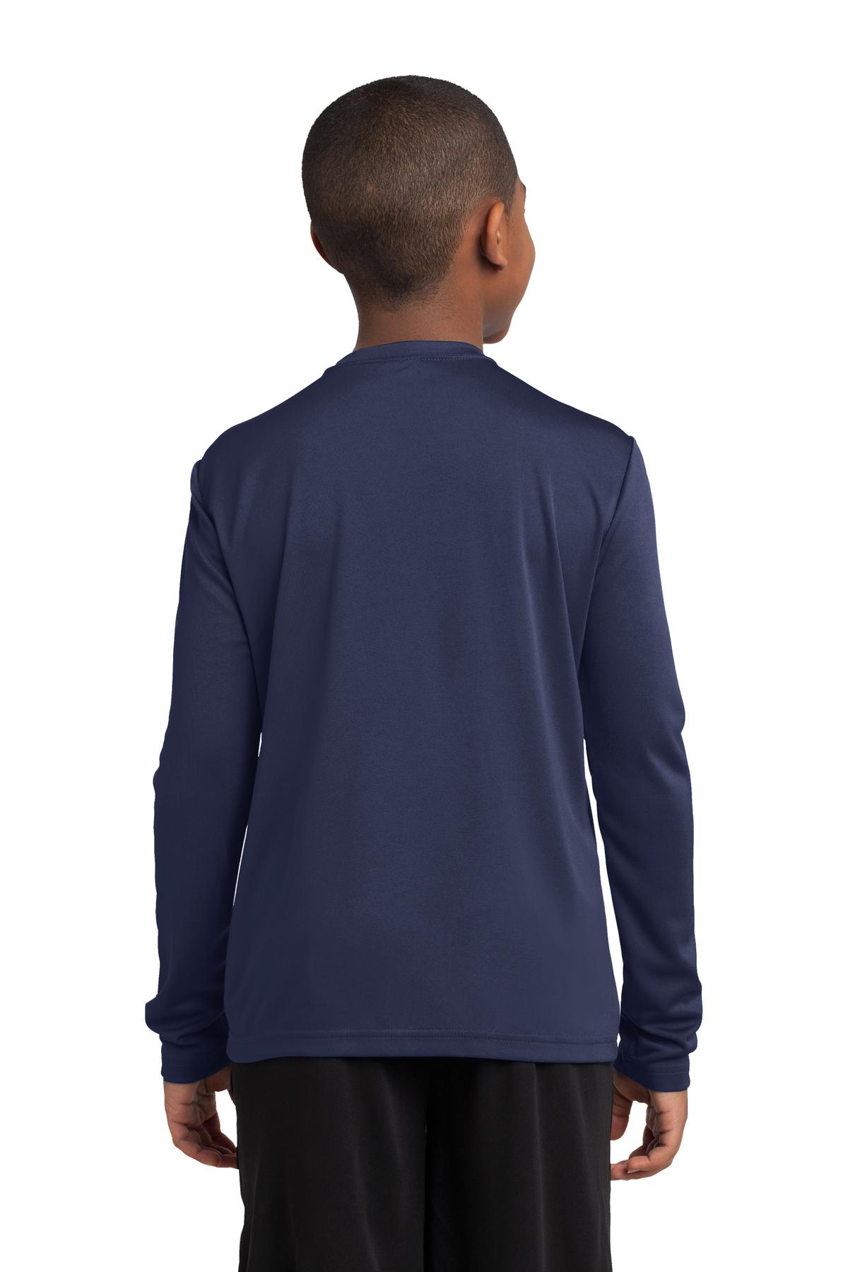 Youth Long Sleeve PosiCharge Competitor Tee - True Navy
