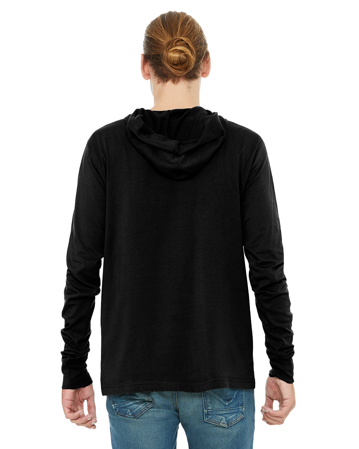 Unisex Jersey Long-Sleeve Hoodie - Black