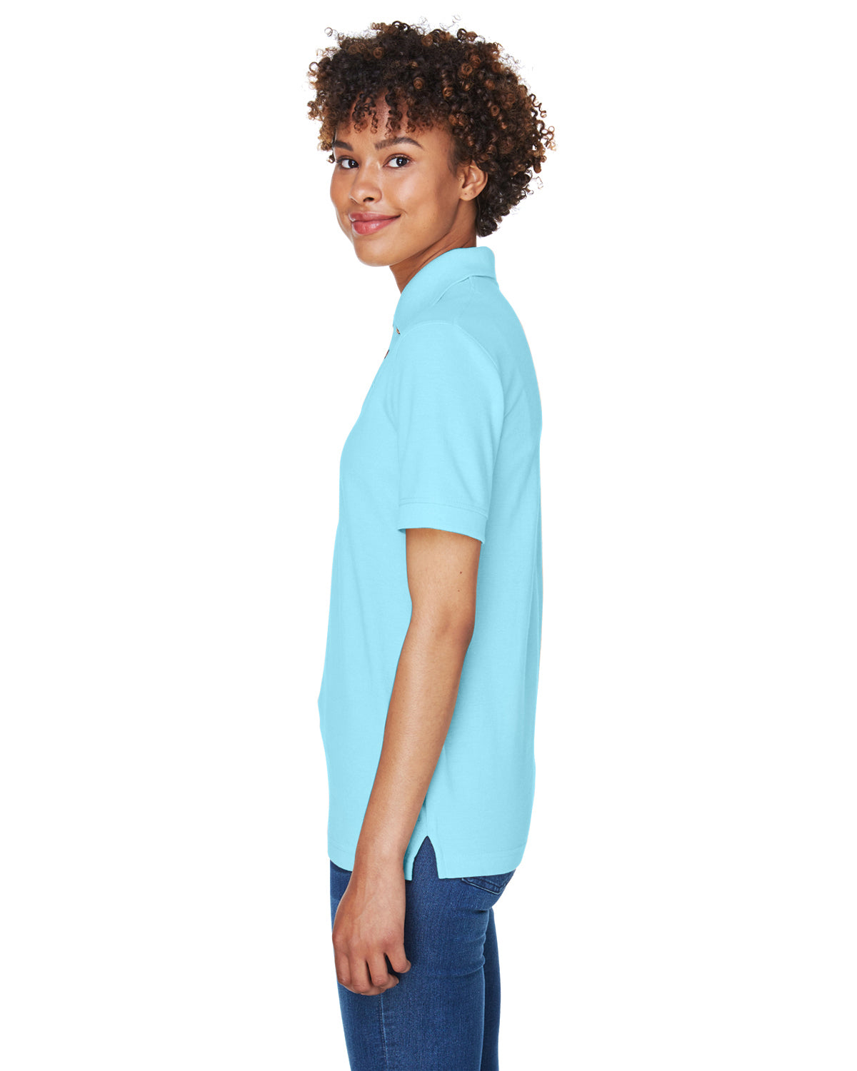 Women's Whisper Piqué Polo - Baby Blue