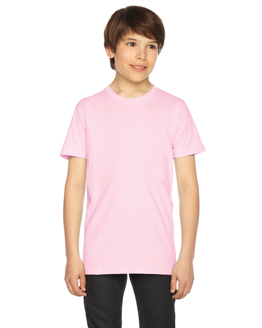Youth Fine Jersey Short-Sleeve T-Shirt - Light Pink