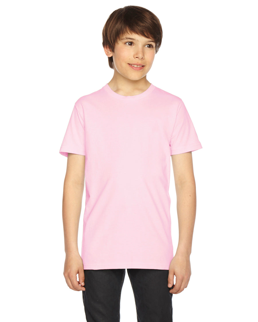 Youth Fine Jersey Short-Sleeve T-Shirt - Light Pink