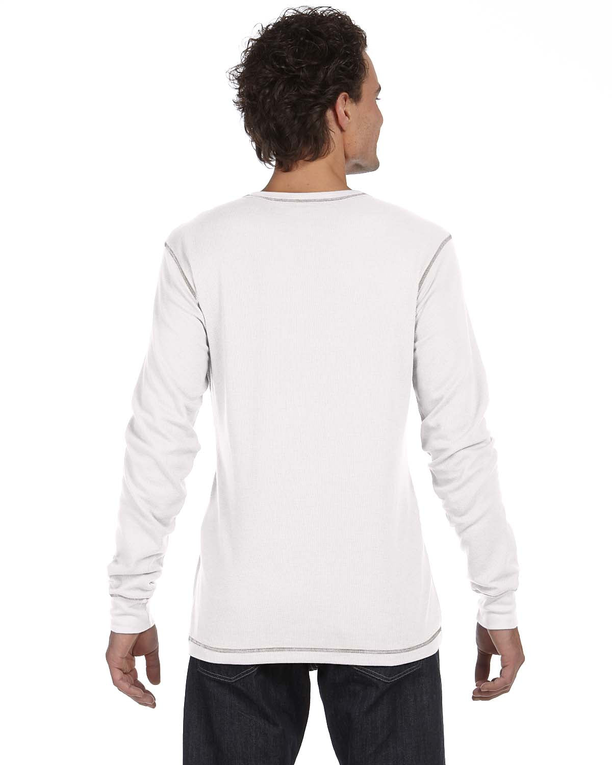 Men's Thermal Long-Sleeve T-Shirt - White / Gray
