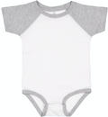 Infant Baseball Bodysuit - White / Vintage Heather