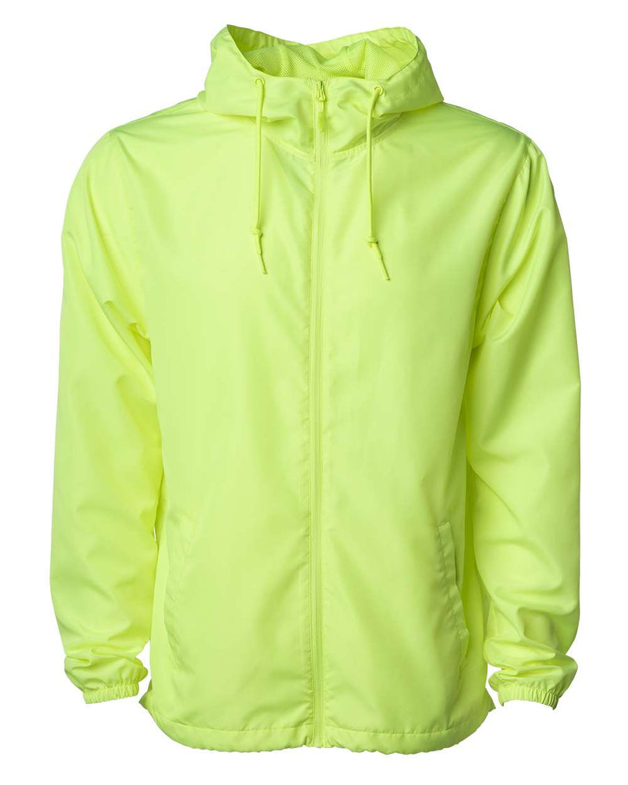 Unisex Water-Resistant Lightweight Windbreaker - Safety Yellow