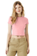Bella + Canvas 1010J2 - Women's Micro Ribbed Baby Tee - Solid Pink Blend