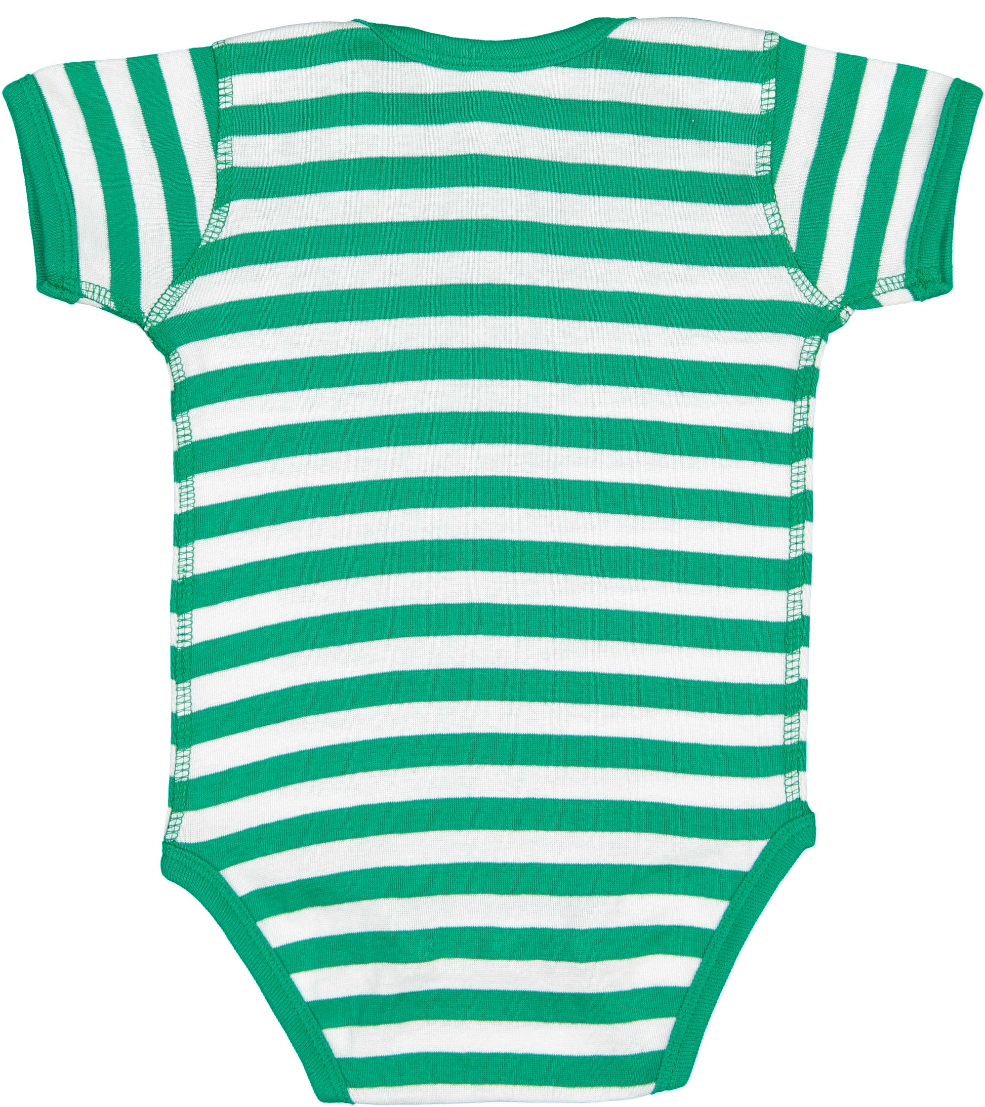 Infant Baby Rib Bodysuit - Kelly / White Str