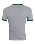 Augusta Sportswear 710 Athletic Heather/ Dark Green — back
