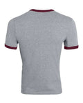 Augusta Sportswear 710 Athletic Heather/ Maroon — back
