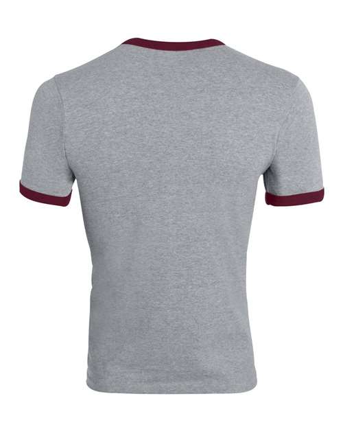 Augusta Sportswear 710 Athletic Heather/ Maroon — back