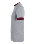 Augusta Sportswear 710 Athletic Heather/ Maroon — direct side