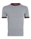 Augusta Sportswear 710 Athletic Heather/ Maroon — front