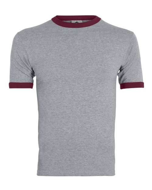 Augusta Sportswear 710 Athletic Heather/ Maroon — front