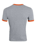 Augusta Sportswear 710 Athletic Heather/ Orange — back