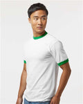 Augusta Sportswear 710 White/ Kelly — on model side