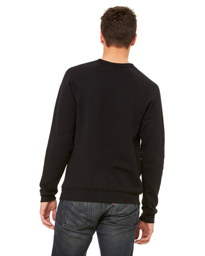 Unisex Sponge Fleece Raglan Sweatshirt - Black