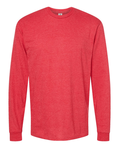 Unisex Heavyweight Long Sleeve Tee - Heather Red