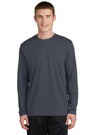 Unisex PosiCharge RacerMesh Long Sleeve Tee - Graphite Gray