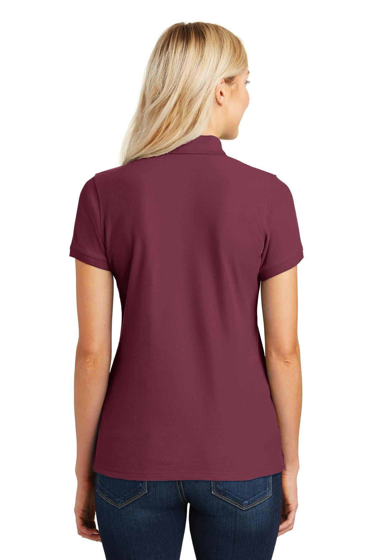 Women's Core Classic Pique Polo - Burgundy