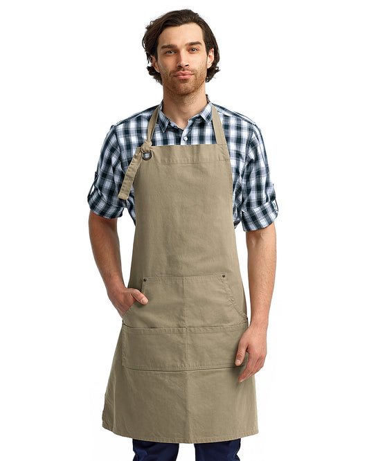 "Calibre" Heavy Cotton Canvas Pocket Apron - Khaki