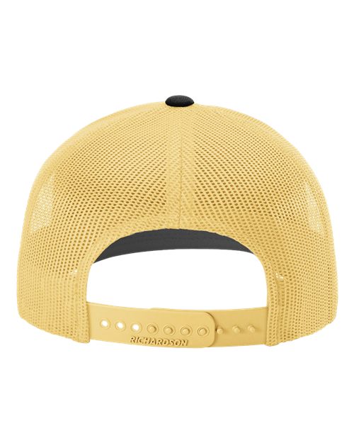 Richardson 112 Black/ Vegas Gold — back