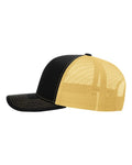 Richardson 112 Black/ Vegas Gold — direct side