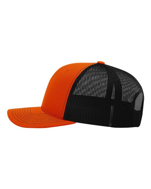 Richardson 112 Orange/ Black — direct side