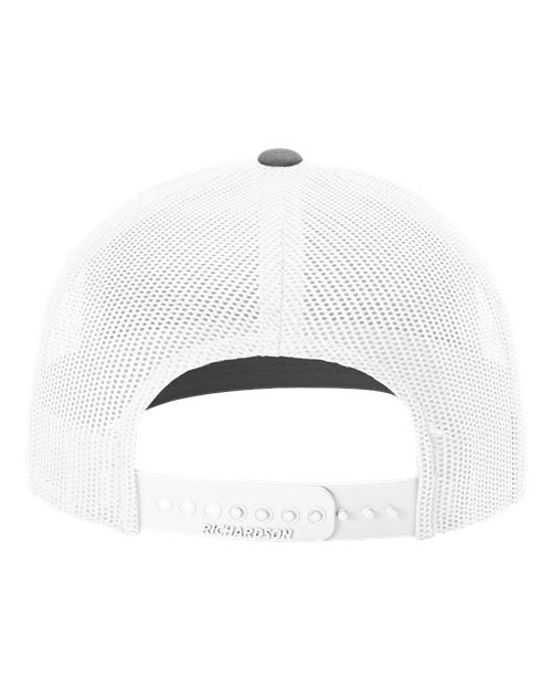 Richardson 112 Heather Grey/ White — back