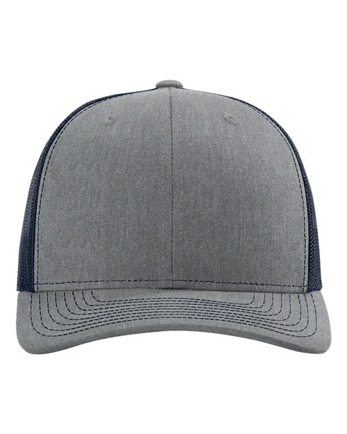 Richardson 112 Heather Grey/ Navy — front