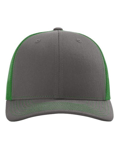 Richardson 112 Charcoal/ Kelly — front