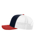 Richardson 112 Navy/ White/ Red — direct side