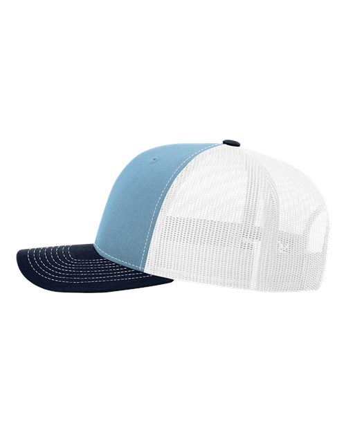 Richardson 112 Columbia Blue/ White/ Navy — direct side