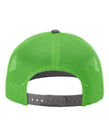 Richardson 112 Charcoal/ Neon Green — back