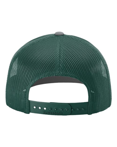 Richardson 112 Heather Grey/ Dark Green — back