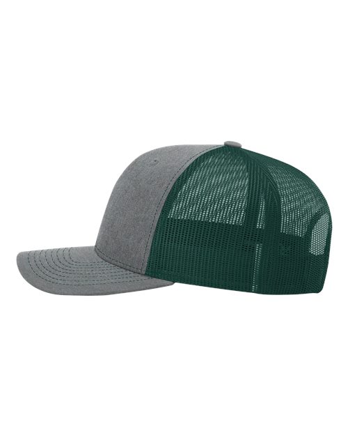 Richardson 112 Heather Grey/ Dark Green — direct side